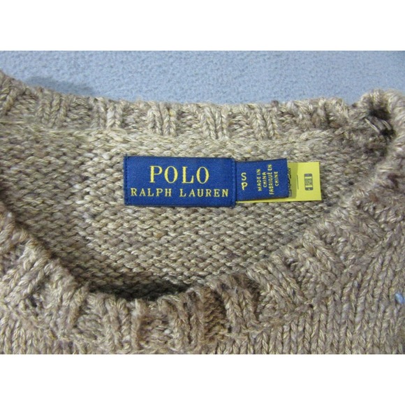 Polo Ralph Lauren Sweater Womens Small Beige Southwestern Aztec Wool Blend - Picture 2 of 14